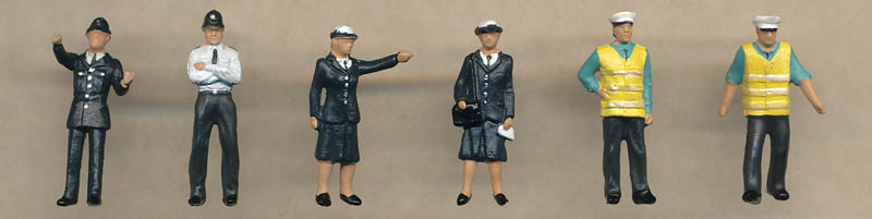 BACHMANN O GAUGE POLICE SQUAD FIGURES people train cops military scenery 33154 
