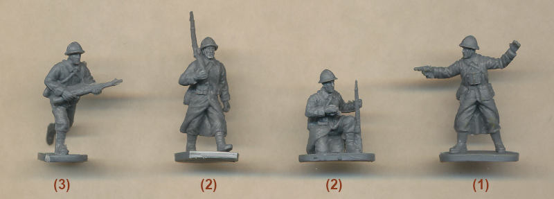 8pcs Diff. Poses Soldiers Figures New Caesar 1/72 WWII France French Army Men 