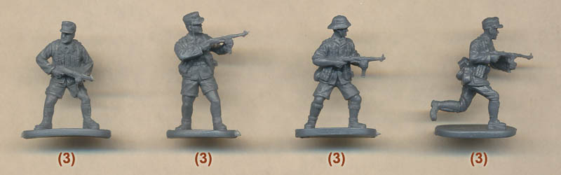 Africa Corps 32 Figures Caesar Miniatures 1/72 070 WWII German Afrika Korps