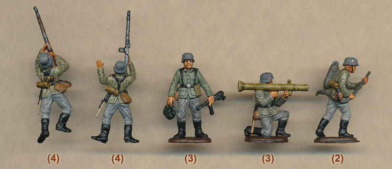 1/72 ESCI German Infantry #201 WWII  complete MOS 