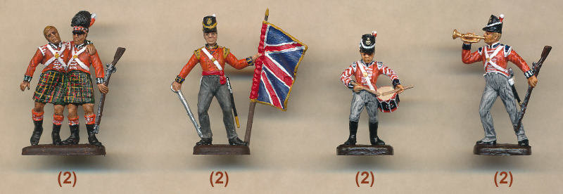1/72 80' esci figurine english infantry waterloo napoleon empire 