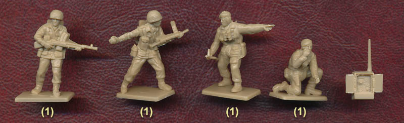 Friend or Foe BP02 1/72 Diecast WWII British Paratrooper Commanders-Four Figs 