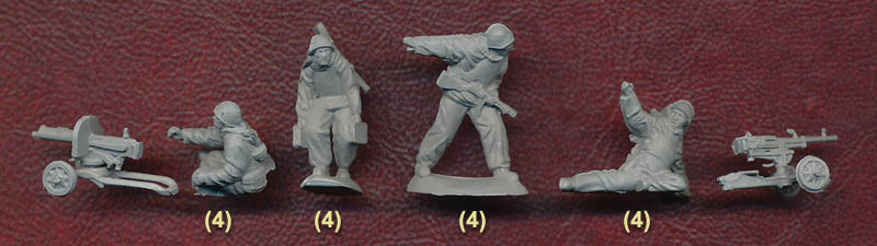 2 M.G - by MARS WWII Russian Assault Troops #32026 54MM 12 fig in 8 poses 