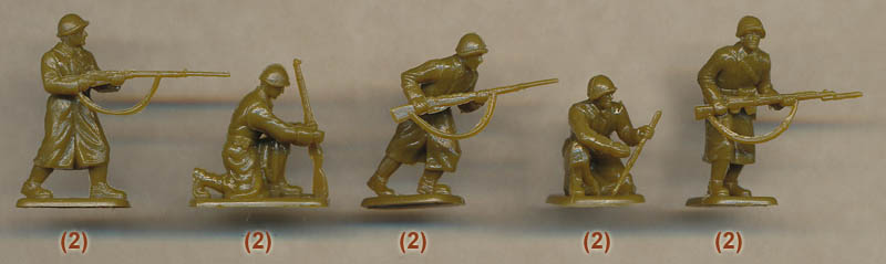 7274 Pegasus 1/72nd Scale WWII Russian Weapons Team Plastic Soldiers Set No 