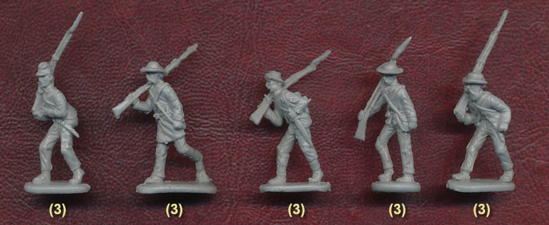 Confederate Infantry Charging #5 ACW18611 History Works 1/30